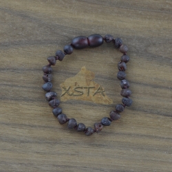 Baltic amber Teething bracelet raw cherry